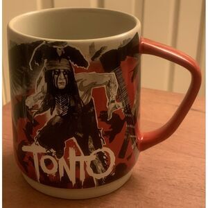 Disney Store Lone Ranger Movie Tonto Art Coffee Cup Mug Johnny Depp 16oz Ceramic